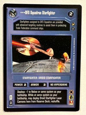 SWCCG: DFS Squadron Starfighter Theed Palace Star Wars CCG LP/NM Common