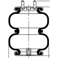 Contitech 64735 Double Convoluted Air Spring   Fd 70 15 738, 5 In. Design