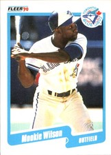 Mookie Wilson 1990 Fleer #99 Toronto Blue Jays FREE SHIPPING AutographDen