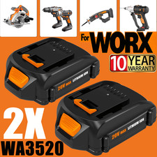 2pack For WORX 20V MAX Extend Lithium Battery 20 Volt WA3520 WA3525 WA3575 WG155