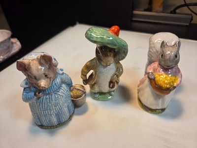 Lot of 3 Vintage Beswick England Beatrix Potter Figurines