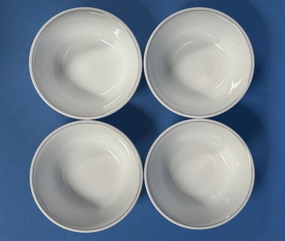 Set of 4 Apricot Grove Corelle by Corning Cereal Bowl with Gray Line