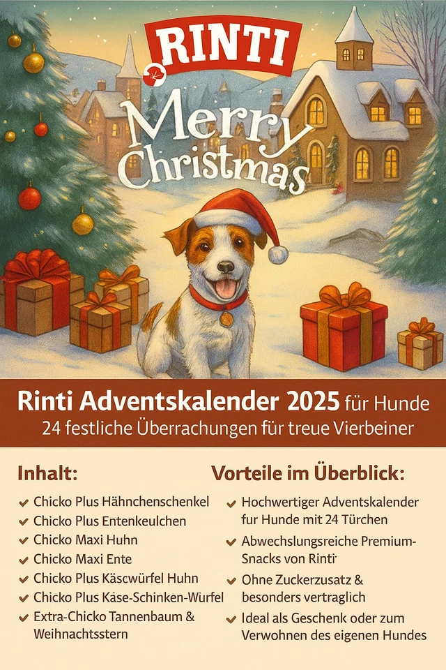 Rinti Adventskalender 2025 für Hunde - 24 köstliche Überraschungen - Bild 2 von 2