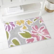 - Bath Rug, Floral Bathroom Decor, Dorm Room Essentials (Catalina Collection,...