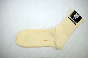 Vintage Socks 50s 60s Beloit Hosiery Pale Cream Wool Cotton Above Ankle 9-10 New