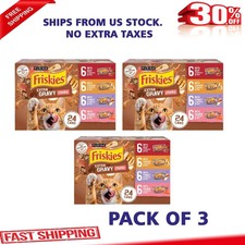  Pack of 3 Friskies Extra Gravy Adult Cat Wet Food Variety Pack, 24 CT, 132 OZ