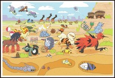 Pokemon Land Ecology Encyclopedia Postal 2025 Pokemon Center Japón Original