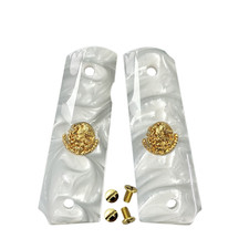 Colt 1911 Grips Goldsilver Mexican Eagleblackbrwonwhite Pearlbonded Ivory