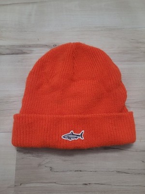 Salty Crew Hat Beanie Knit Hat Orange Acrylic Mens Casual Boat Fishing