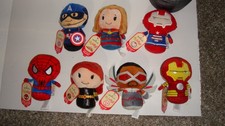 HALLMARK ITTY BITTYS New MARVEL AVENGERS with Tony Stark Plush Lot Set of 7