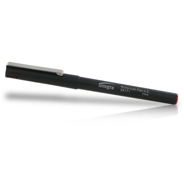 Шариковая ручка-роллер Integra ITA36171 для плавного письма толщиной 5 мм - 12 штук красная 2290₽