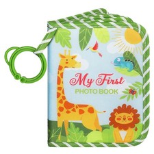 Lanpn Baby Photo Album Holds 17 4x6 Pictures, My First Soft Cloth Green