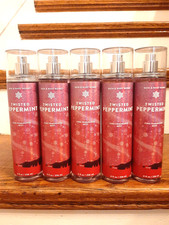 BATH AND BODY WORKS BBW TWISTED PEPPERMINT FINE FRAGRANCE MIST SPRAY LOT 5 NEW