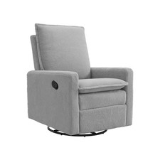 Oxford Baby Uptown Upholstered Swivel Glider and Recliner Nursery Chair,Boucl...