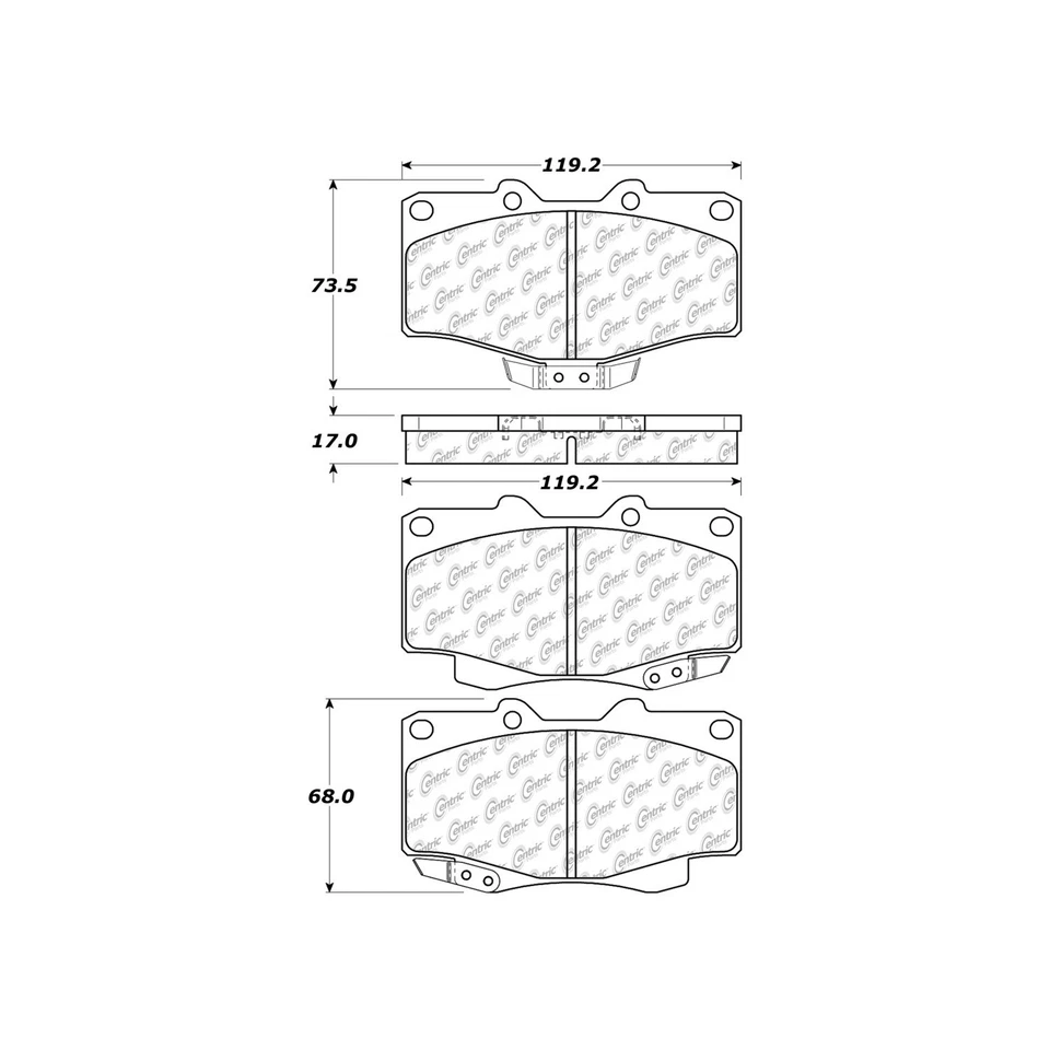 Для Toyota Tacoma 1995-2004 годов выпуска | центральные передние дисковые тормозные колодки | керамические - Изображение 4 из 4