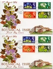 1964 BOTANICAL ORD. & PHOS. GREAT BRITAIN QE2 ILLUS. FDC x2 FAREHAM CDS PMKS