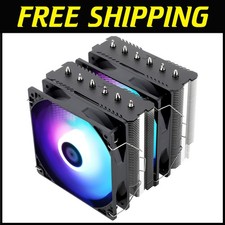 RGB Dual Fan CPU Cooler, Aluminium Heatsink