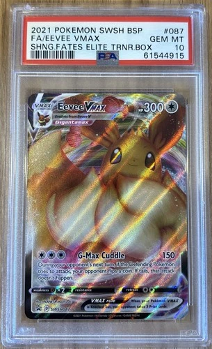 2021 POKEMON SWSH BLACK STAR PROMO #087 FULL ART/EEVEE VMAX PSA 10
