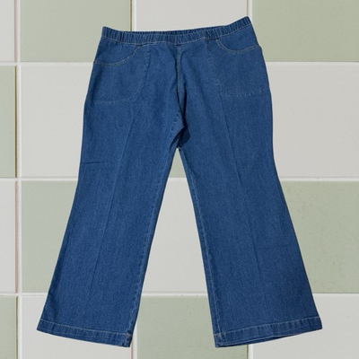 #ad Just My Size Jeans 3XP Petite Bootcut Pull On Denim Plus Size Stretch Blue NWOT $19.50