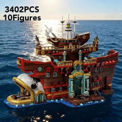 Hongkong schwimmendes Restaurant Bausteine Modell kreatives Spielzeug Geschenkset