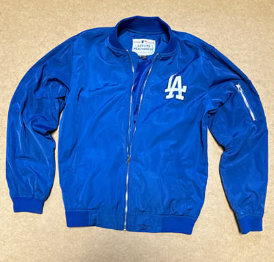 JH Design Los Angeles Dodgers Nylon Bomber Jacket Royal Blue Men's Size M MLB