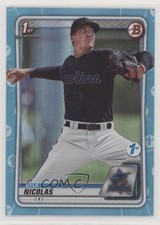 2020 Bowman Draft 1st Edition Sky Blue Foil Kyle Nicolas #BD-64 1u6