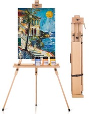 Tripod Field Painting Easel, Portable Artist Easel for Plein Air Painting, Ad...