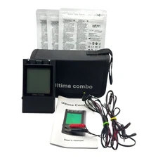 Ultima Combo TENS EMS Unit w/ Case, Pads (3 Packs), Wires, Manual – Complete Kit