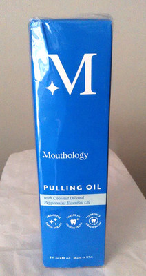 Mouthology Oil Pulling for Teeth Coconut Oil & Peppermint Essential Oil 8oz NEW
