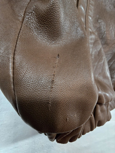 Jos A Bank Signature Collection Soft Brown Leather Bomber Jacket Full Zip XXLT - Picture 13 of 13