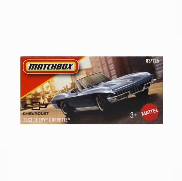 Matchbox Power Grabs 1963 Chevy Corvette Convertible 83/125 2025 1:64 Modellauto-image