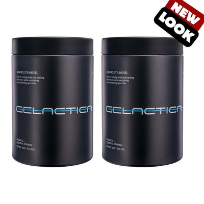 GELACTICA GEL 32 oz (PACK OF 2) STRONG HOLD WATER BASE STYLING HAIR GEL