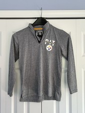 Youth Steelers Pullover 1/4 Zip Up Pittsburgh NFL sz Youth Large 14/16 