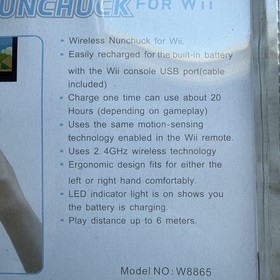 New Nintendo Wii Nunchuck Wireless 2.4 GHZ 2 Pack
