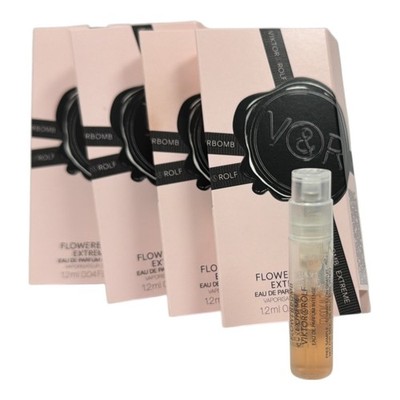 *Viktor & Rolf Flowerbomb Extreme Eau De Parfum Intense Spray 0.04oz LOT OF 4