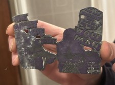 Vintage Metal Printing Block Wolf Man Bela Lugosi Lon Cheney Rare