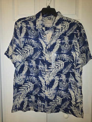 🏝Neu mit Etikett Herren Margaritaville Tropical Hawaii Kurzarm Hemd XL Seide & Leinen - Bild 2 von 11