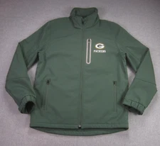 Green Bay Packers Jacket  Mens Medium Green Fleece Lined G-III Logo