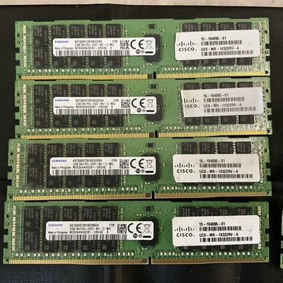 128GB (4x32GB) Samsung 32GB 2Rx4 PC4 2400T ECC RDIMM / Cisco UCS-MR-1X322RV-A - Image 1 of 4