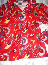 Size 4 Lightning McQueen Red Flannel 2 piece Pajama Set NWT Disney Store