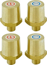 3/8"-16 Thread Male Brass Side Post Battery Charging Post Terminals, Standard Si