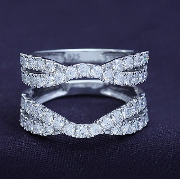 8/9 Ct Lab Grown Diamond Cathedral Enhancer Ring In 10k & 14k Solid Gold - Image 3 of 4