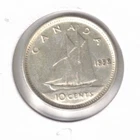 1939 Canada A/Uncirculated KGVI & Schooner Silver 10 Cent Coin! (#1)