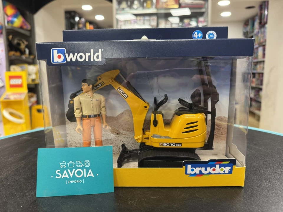 BRUDER 62002 - ESCAVATORE JCB 8010 CTS CON PERSONAGGIO - NUOVO - SIGILLATO - Immagine 2 di 4