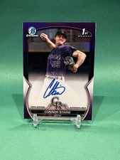 2023 Bowman Chrome 1st Connor Staine Purple Refractor Auto /250 Rockies #CPA-CSE