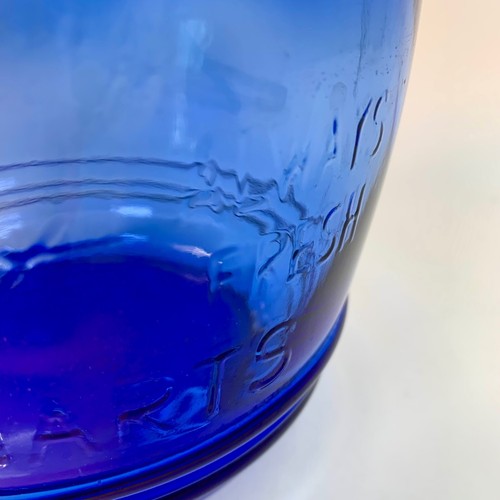 Cobalt Blue Cracker Barrel Style Glass Canister Jar 3 QT Cookies Flour Sugar - Picture 21 of 23
