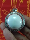 LEKLAI CAVE PEARL ARAHANT WHITE STONE LP SOMPORN HOLY GOOD HEALTH THAI AMULET 08