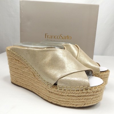 franco sarto gold wedges