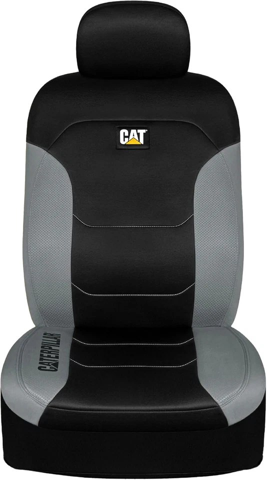 Juego de fundas de asiento de coche camión Caterpillar para asientos delanteros - negro gris para Nissan Foto 3 de 4