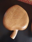 2 Vintage Woodcraft WOODS OF HAWAII Monkey Pod Wood Leaf Shaped Fruit Nut Bowls  — photo 5